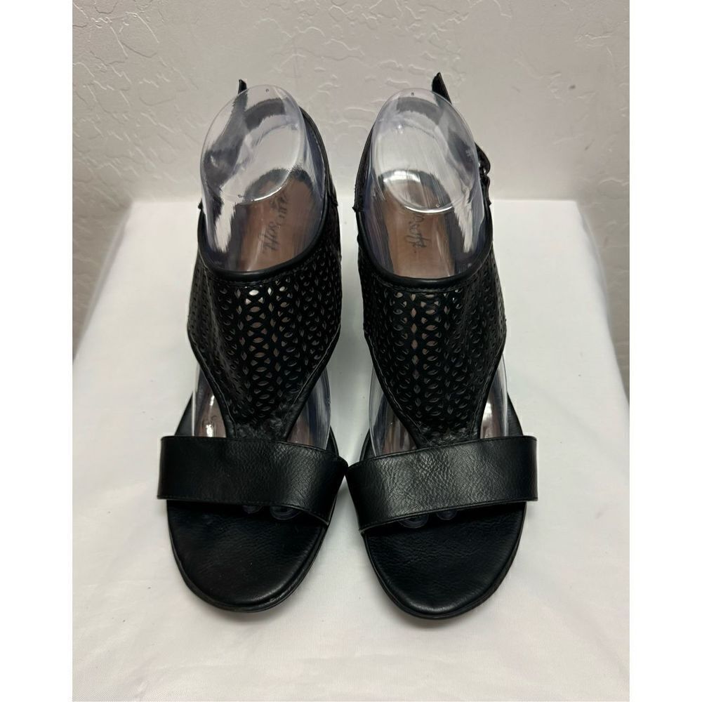 Eurosoft Vania Peeptoe Heels Black 10M‎